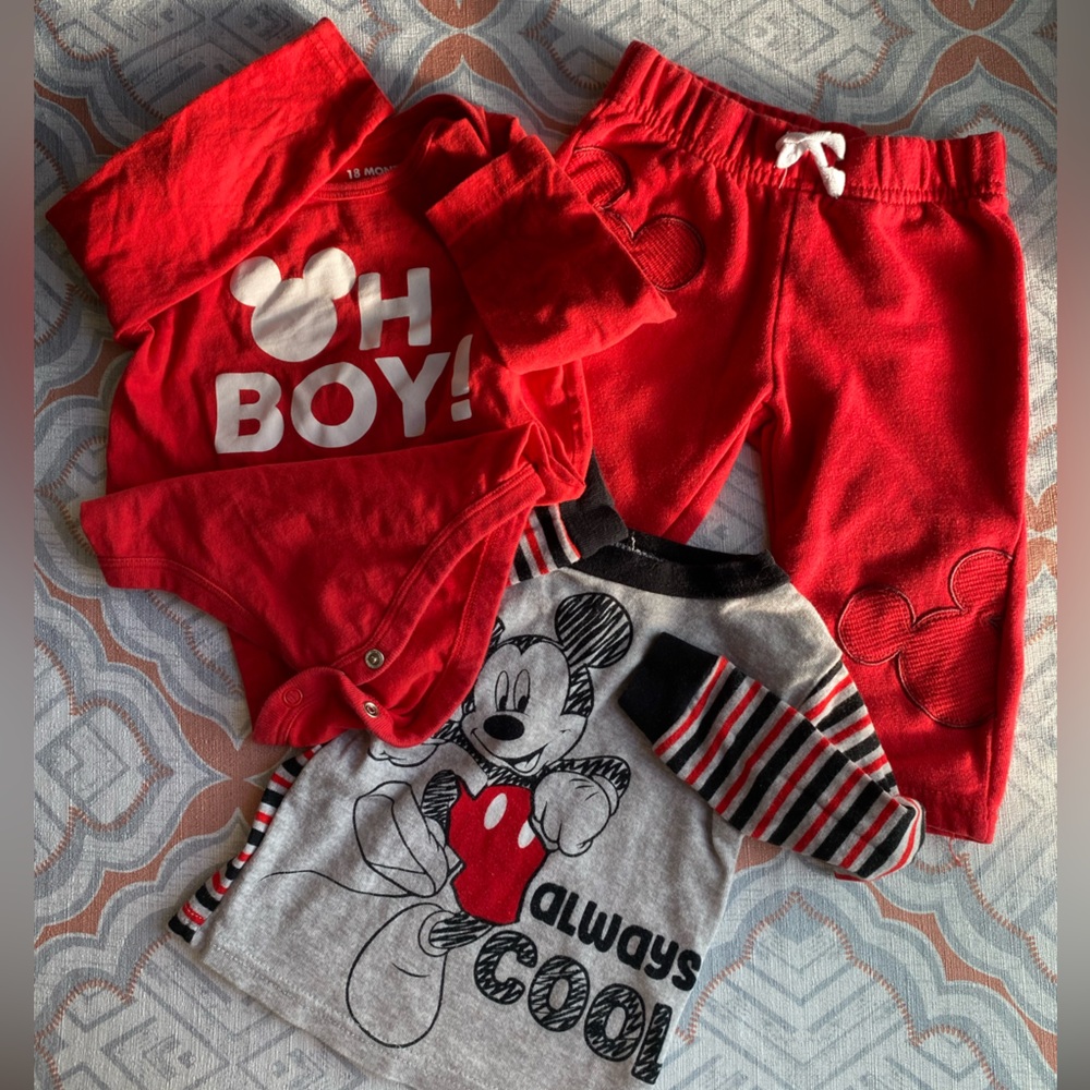 Mickey Mouse Boy Outfit  18M/12M